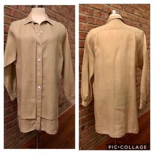 Blasswear late 80’s 100% linen tunic top.